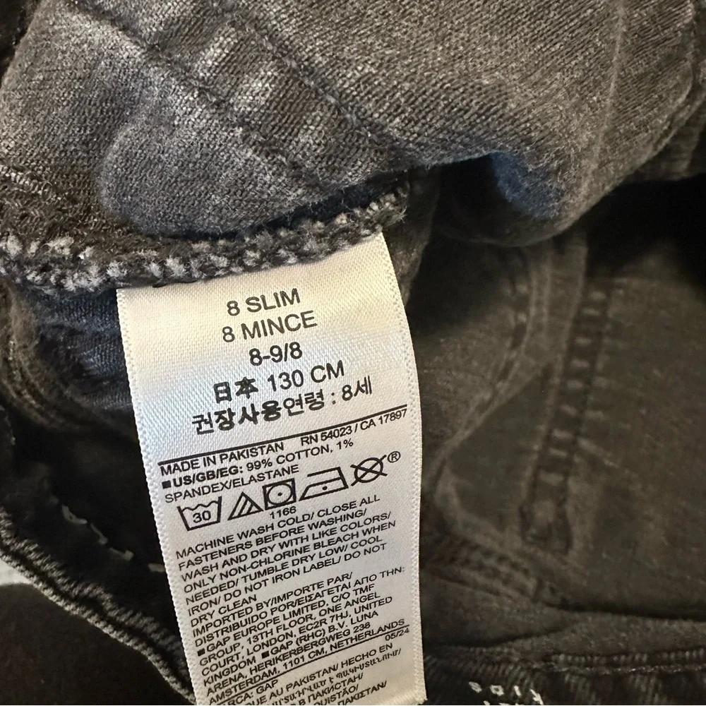 GAP Kids Girls size 8 Slim '70s Flare High Rise High Waist Black Jeans Bell